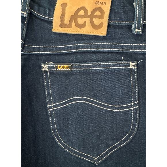 Lee American Vintage 80's High Waisted Dark Blue Jeans size 16 - Picture 3 of 11